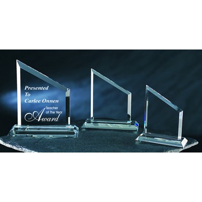 Peck Awards optical crystal award/trophy 8"H