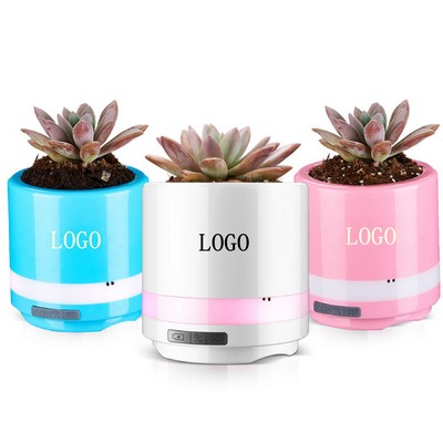 Colorful Light Smart Music Flower Pot Wireless Speaker