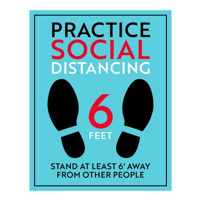 Social Distancing Sign Style 4 - (11"x14")