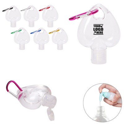 50ml Heart Dispenser Bottle With Carabiner