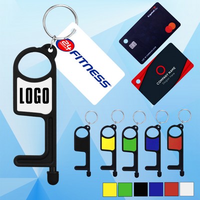 PPE No-Touch Door/Bottle Opener w/ Card Key Chain