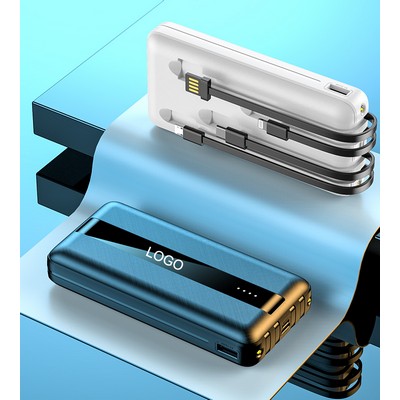 Portable Power Bank w/Multiple Cable 20000mAh