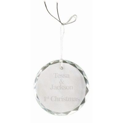 3" Crystal Round Faceted Ornament