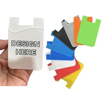 Silicone Adhesive Phone Wallet MOQ 100PCS