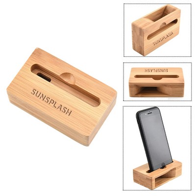 Bamboo Loudspeaker Stand Holder