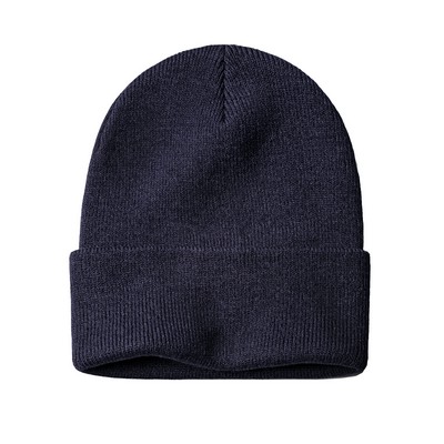 Canada-made Merino Cuffed Beanie - Navy - Adult O/S