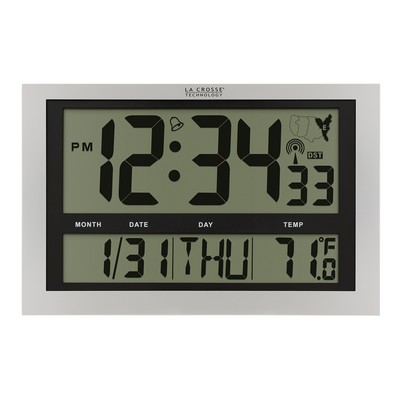 La Crosse Technology Atomic Digital Clock w/ 4" Digits