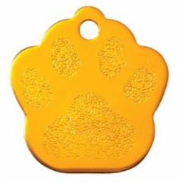 Gold Paw Pet ID Tag