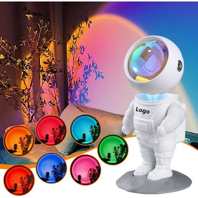 Astronaut Sunset Lamp Projector Light 7 Colors Mode