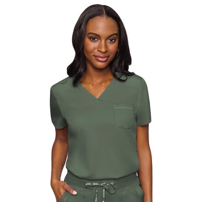 Med Couture Touch Women's Chest Pocket Scrub Shirt