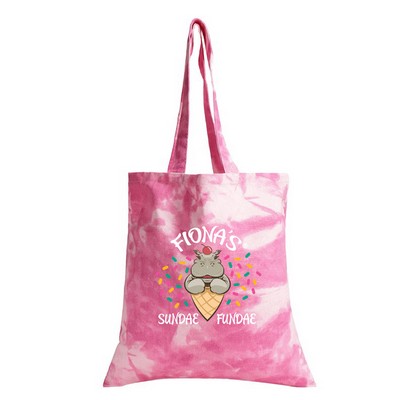 Recycled Natural Canvas Promotional Bag w/ Web Handles - Full Color Transfer (15"x16")