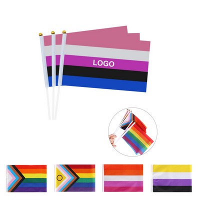 Gay Pride Stick Flag (direct import)