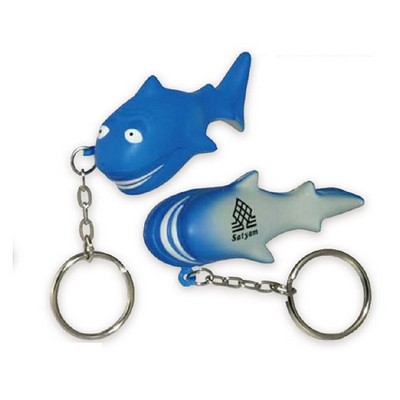 Cartoon Shark Stress Reliever w/Key Chain