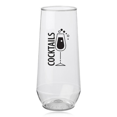 10 Oz. Stemless Plastic Champagne Flutes