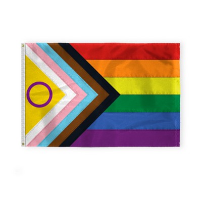 4 ' x 6 ' 1ply Nylon Intersex Progressive Pride Deluxe Flag