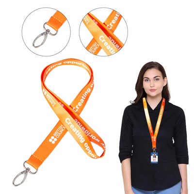 Custom 3/4" Polyester Lanyard w/ Oval Snap Hook