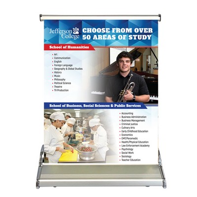 Extra Small Superior Retractable Banner Only (24"x21-35"). No minimum.