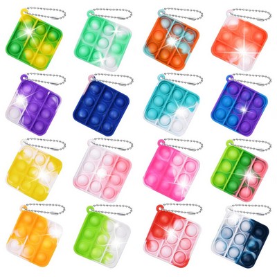 Square Push Pop Bubble Keychain