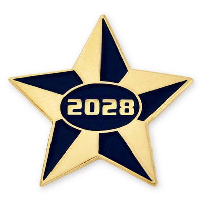 2028 Blue and Gold Star Pin