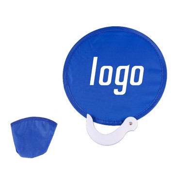 Pop Up Folding Nylon Disc Fan w/ Handle