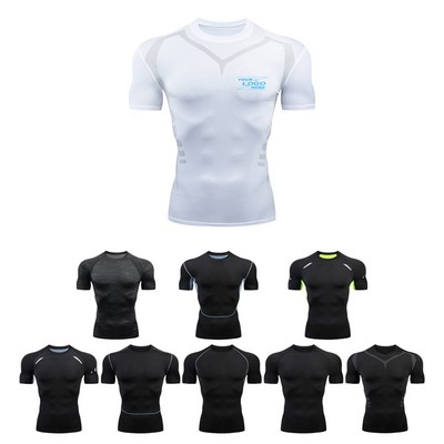 Men's Moisture-Wicking Compression Short Sleeve Shirt