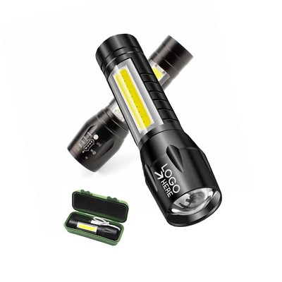 High Brightness Telescopic Zoom Waterproof Flashlight