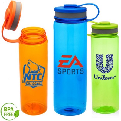 26 oz. BPA free Wide Mouth Sports Bottles w/ Tethered Lid