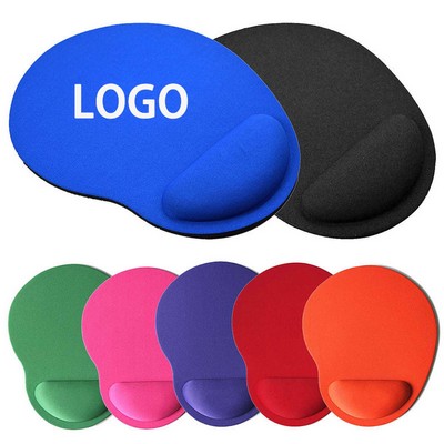 Office Laptop Ergonomic Silicone Non Slip PU Base Smooth Surface Mouse Pad with Wrist Support