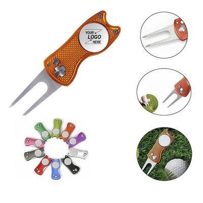 Golf Divot Repair Tool with Ball Marker