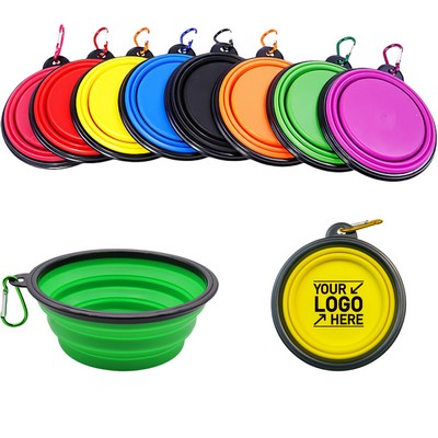 Silicone Pet Collapsible Bowl w/Carabiner