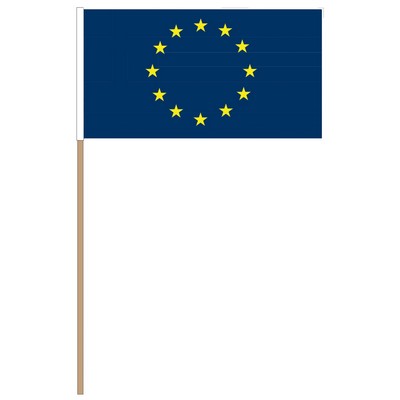 Council of Europe International Collection Hand Flag (9" x 12")