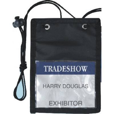 Double Zip Trade Show Badge Holder