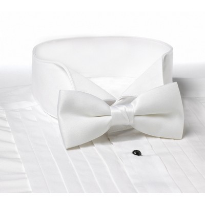 White Clip-On Bow Tie