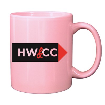 11 Oz. Pink C-Handle Mug