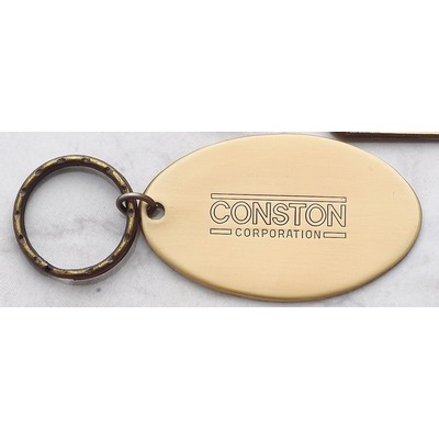 Medium Oval Silk Screened Key Tag