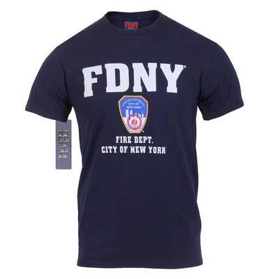 Officially Licensed Navy Blue FDNY T-Shirt (S to XL)