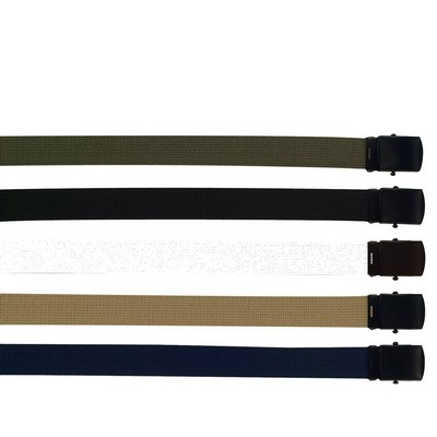 Jumbo 54" Military Color Web Belt w/Black Buckle