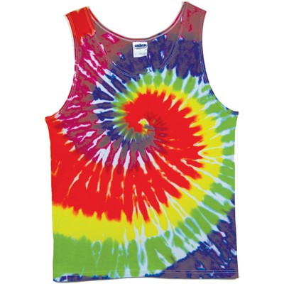 Green Rainbow Spiral Tank Top