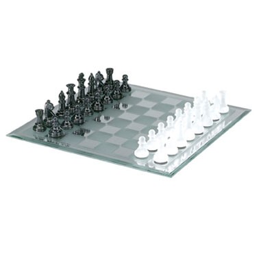 Black & White Mirror Chess Set