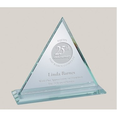 8" Triangle Glass Award