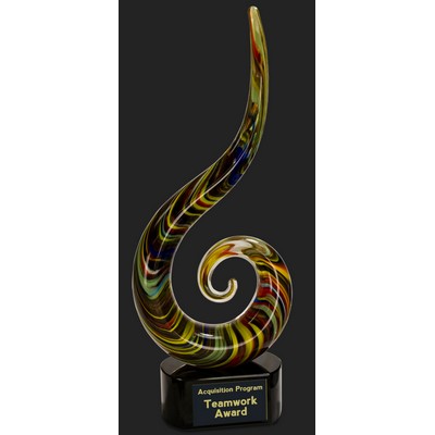 Graceful Energy Art Glass Award - 15 1/2'' H