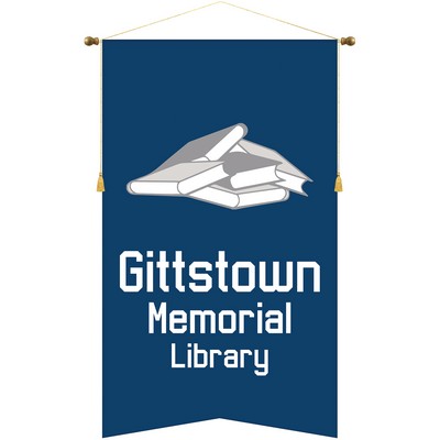 36" x 60" Podium Banner, Angle Cut / No Fringe