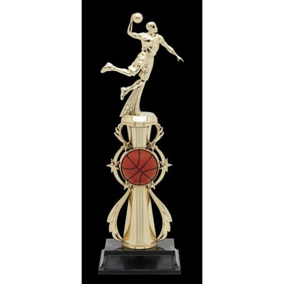 Basketball Riser Trophy Male 13" Tall