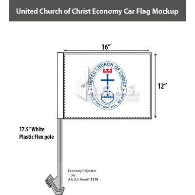 United Church of Christ Car Flags 12x16 inch Economy