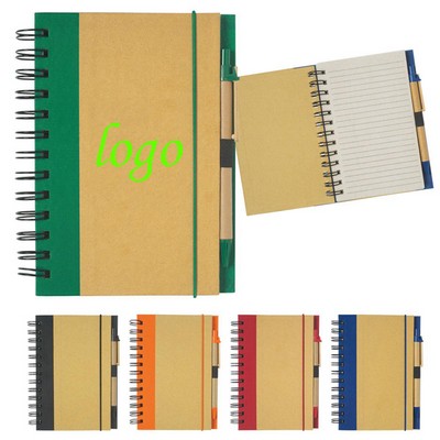 Eco Friendly Spiral Notebook & Pen