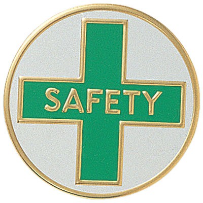 2" Safety Embossed Litho Printed Medallion Insert Disc