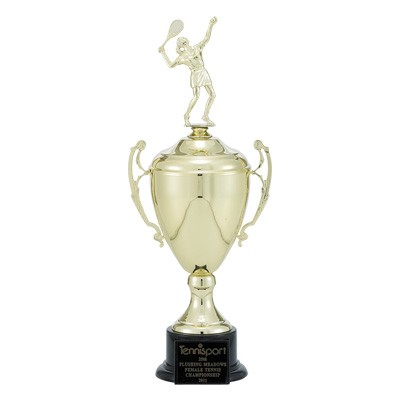 16" Trophy w/8¼" Gold Cup on Black Base Takes Figure