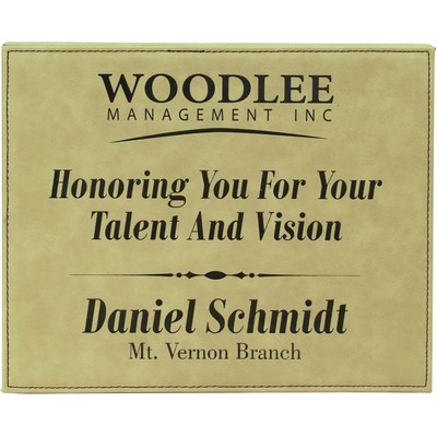 Light Brown Leatherette Recognition Plaque