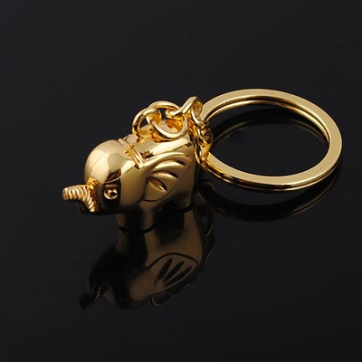 Golden Little Elephant Key Chain