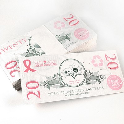 Breast Cancer Awareness Seed Paper Bills